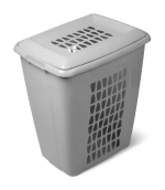 Корзина для белья Молетта 60л прямоугольная с крышкой пыльно-серая С702ПСЕР