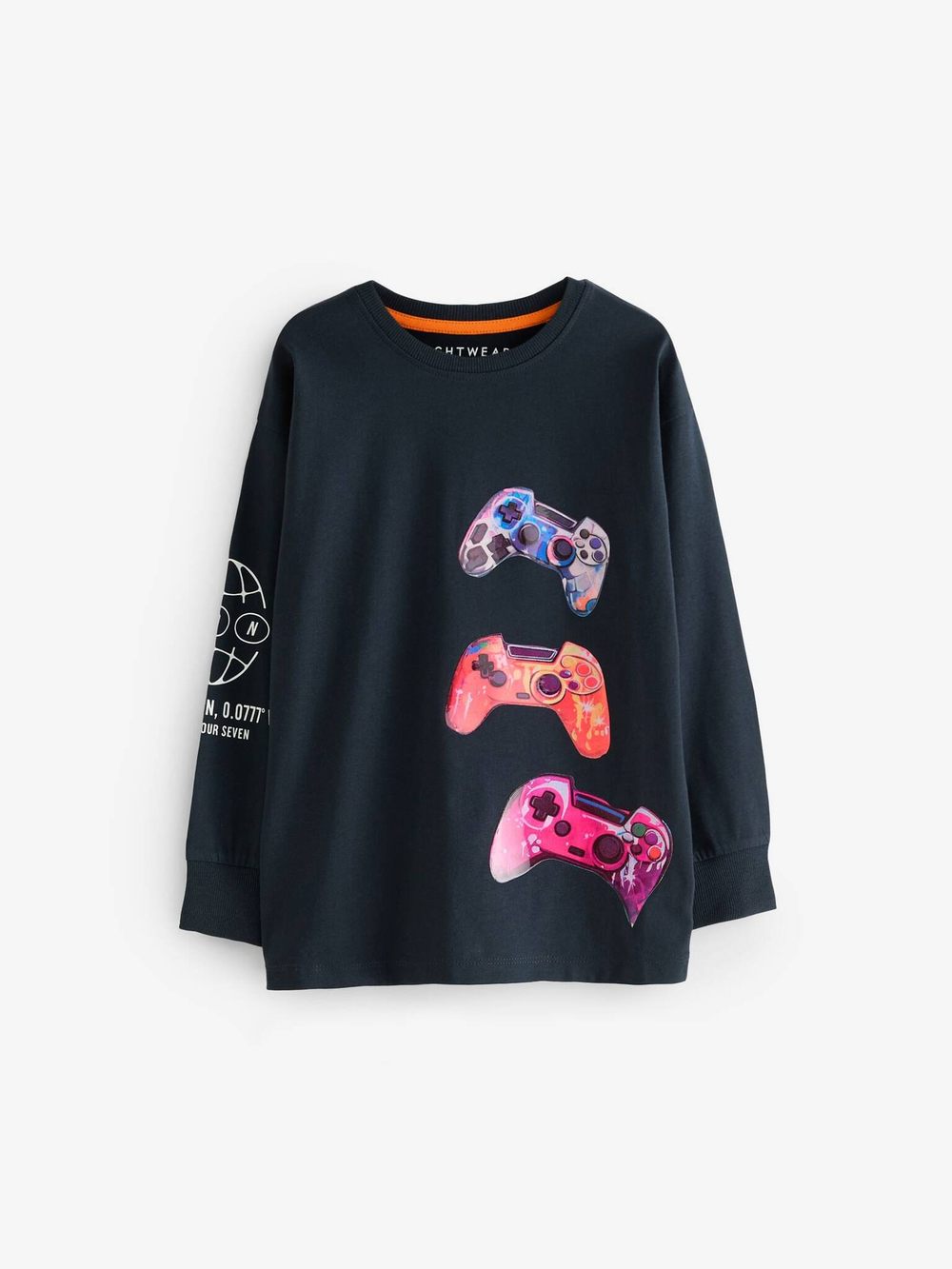 Пижама для мальчика Next 401-849, 2 шт., Черный, Оранжевый, Розовый