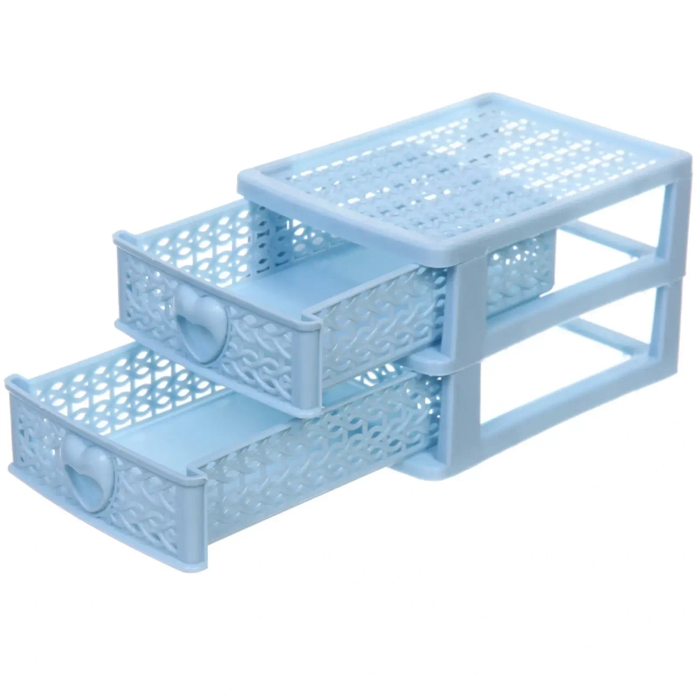 Комод малый «ПАЛЕРМО», цвет голубой, 2 отделения, 13*9*8см