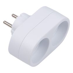 S-ES2-16O WHITE Разветвитель сетевой. б-з. 2 гнезда. 16А. 3500Вт. Белый. ТМ Uniel