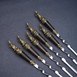 Подарочный набор шампуров "Зайцы"