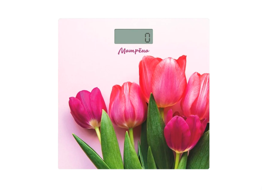 Весы напольные Матрена МА-090 электронные "тюльпаны"