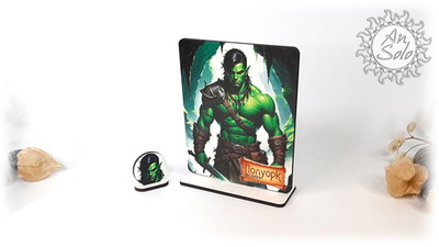 Мужской аватар Полуорк Воин для настольных игр, ДНД