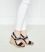 Босоножки WEBBING HIGH WEDGE Tommy Hilfiger - темно-синий(FW0FW08045)