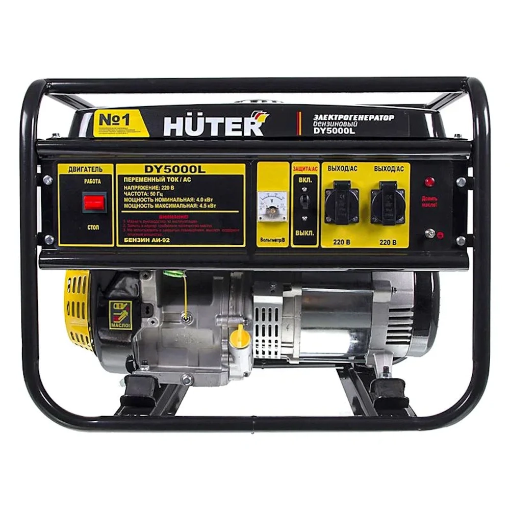 HUTER DY5000L бензиновый генератор 64/1/5