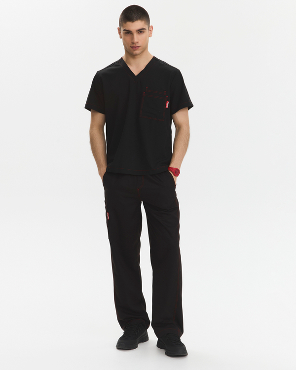 Брюки медицинские мужские Гекай, черный