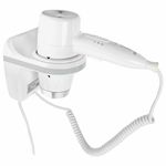 Фен для волос настенный KSITEX F-1800 W, 1800 Вт, пластик/металл, 2 скорости, белый