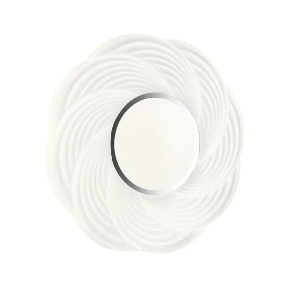 7687/DL PALE SN Светильник пластик/белый/серебристый LED 48Вт 4000К D390 IP43 BIGO