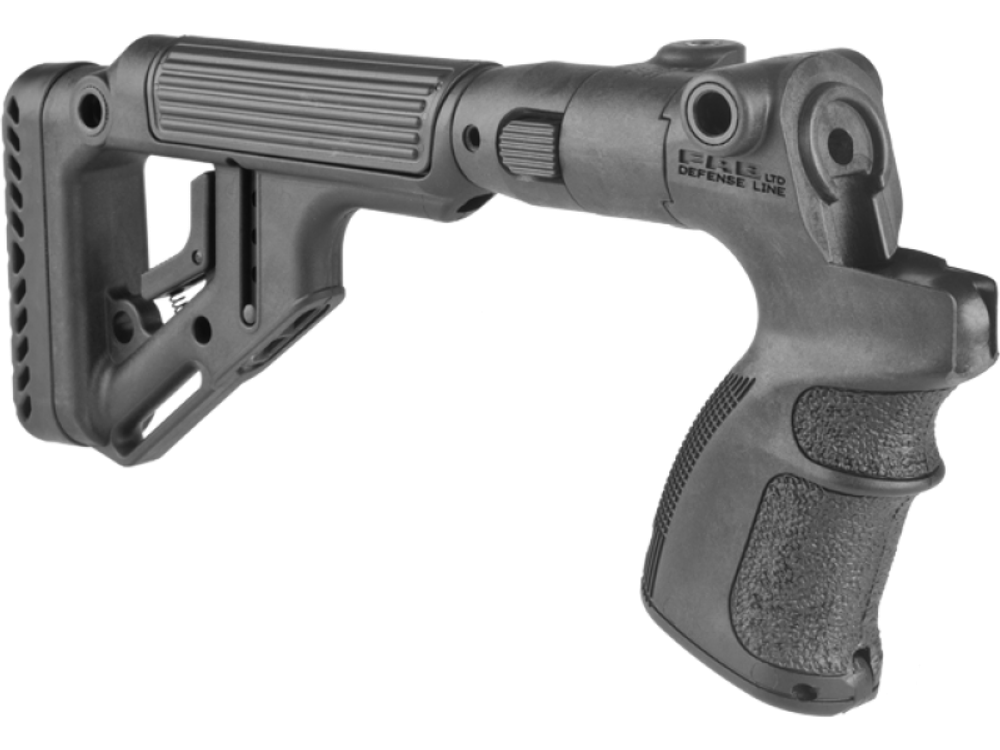 Складной приклад на Mossberg 500/590, Maverick 88, черный, FAB-Defense