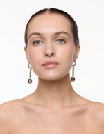 Серьги "Silver Ball" Bicolor