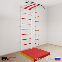 Шведская стенка Sv Sport 5314 (Турник рукоход/Лестница/Мат 1м)