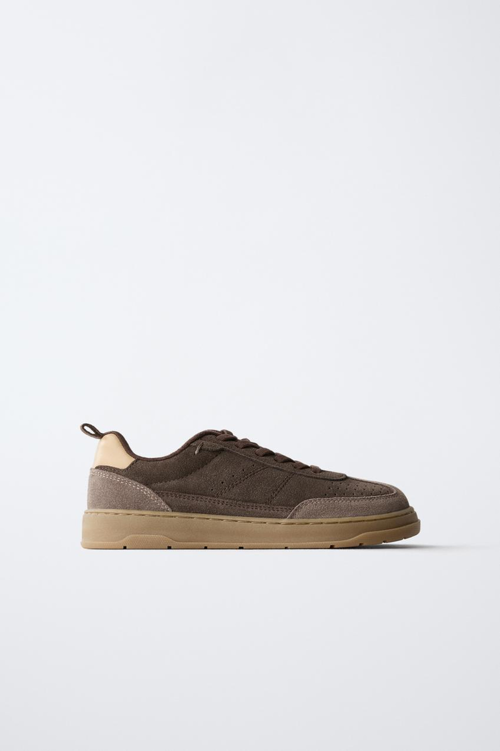 ZARA КОЖАНЫЕ КРОССОВКИ BAREFOOT, КОРИЧНЕВЫЙ