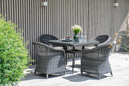 "Равенна" плетеное кресло из искусственного ротанга, цвет графит