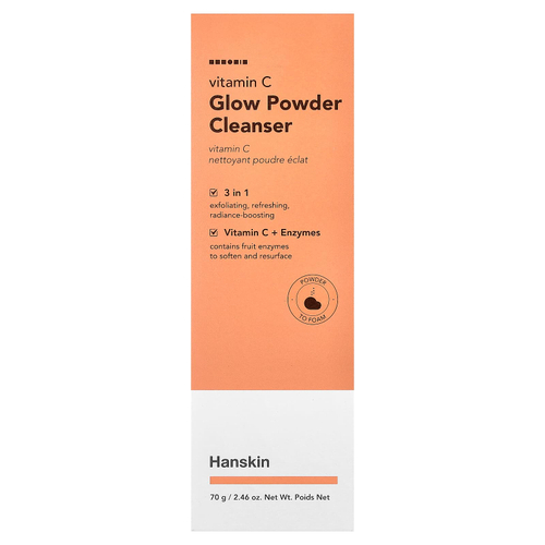 Hanskin, очищающий порошок с витамином С, для сияния кожи, 70 г (2,46 унции)