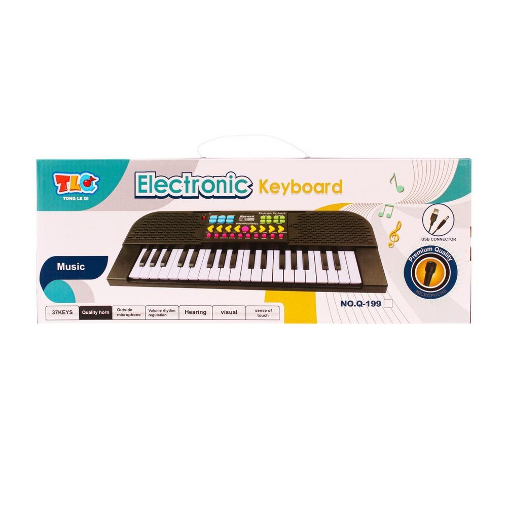 Пианино на батарейках 42см, коробка Q-199A