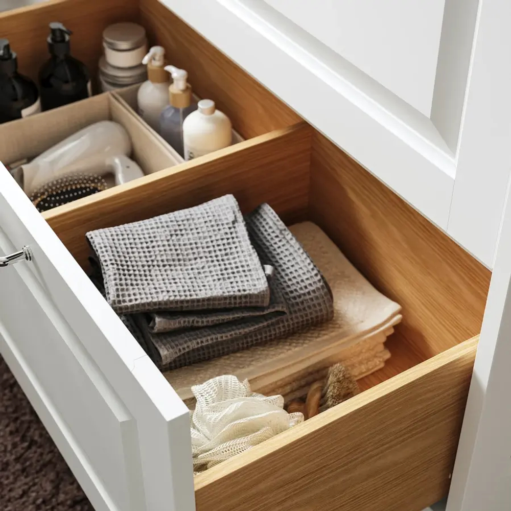 Тумба для ванной - TÄNNFORSEN / TÖRNVIKEN / TАNNFORSEN / TОRNVIKEN IKEA/ ТАНФФОРСЕН/ТОРНВИКЕН ИКЕА, 82х79 см, белый/черный