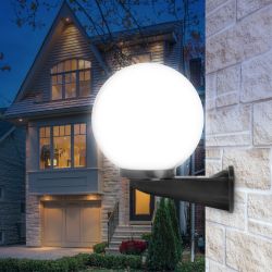 Садово-парковый светильник ЭРА НБУ 01-60-251 шар опаловый настенный IP44 Е27 max60Вт d250mm