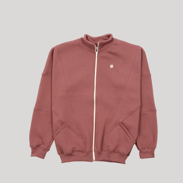 Zip-Up Sweatshirt Rose Brown