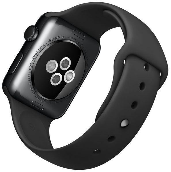 Apple Watch 42mm Space Black Stainless Steel Case With Black Sport Band