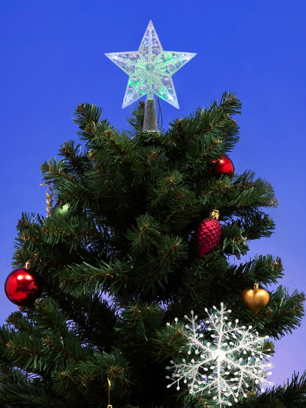 ULD-H1516-010-DTA MULTI STAR Украшение светодиодное для ёлки Звезда. 15см. 10 светодиодов. Разноцветный свет. Прозрачный провод. TM Uniel.