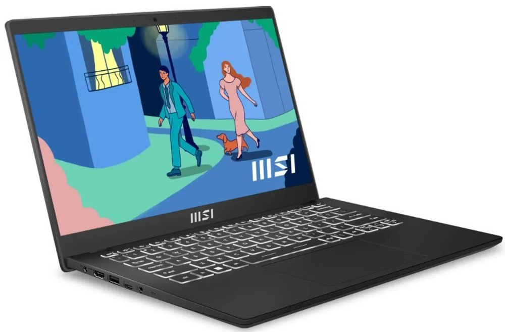 Ноутбук  MSI Modern 14 C7M-238RU 14 ", Ryzen 5, 8 Гб RAM, 512 Гб SSD, Iris Xe Graphics, Черный