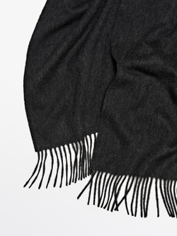 Massimo Dutti Шарф из смесовой шерсти, темно-серый