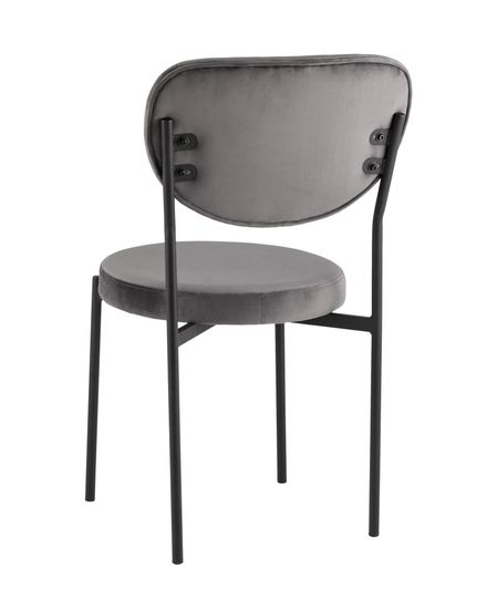 Стул обеденный Барбара велюр серый