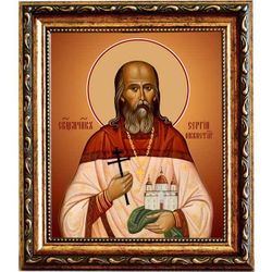 Сергий Нижнетагильский (Увицкий), священномученик, пресвитер. Икона на холсте.