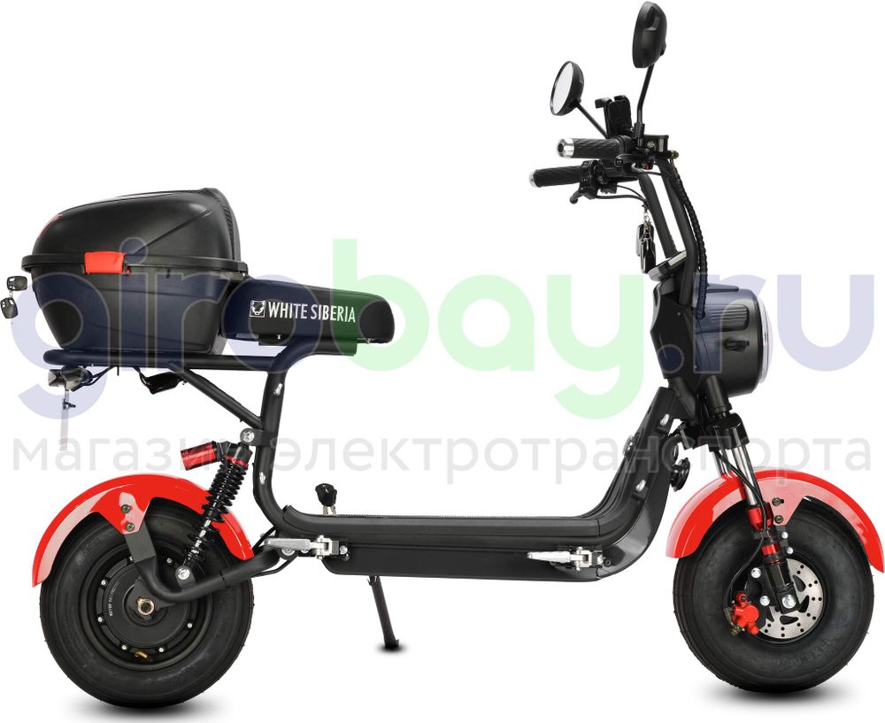 Электроскутер WHITE SIBERIA MINI R 2500w 3.0 (60V/21Ah) - Красный фото №6