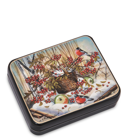 Народные промыслы ШК-55/261 Шкатулка «Снегири» исп. Маркова