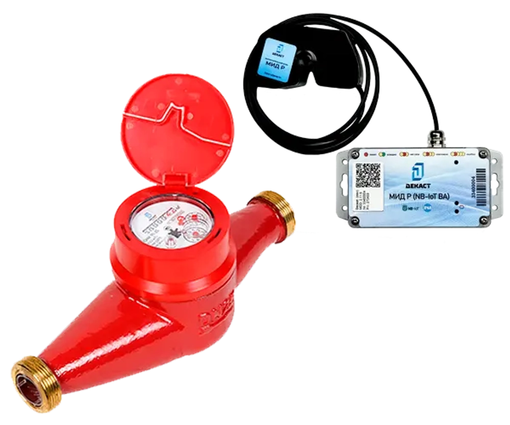 Общедомовой умный счетчик воды ВСКМ 90 МИД Р (NB-IoT ВА), Декаст