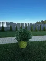 Голубая Туя-шар искусственная (Литая хвоя) 40 см \ 70 см