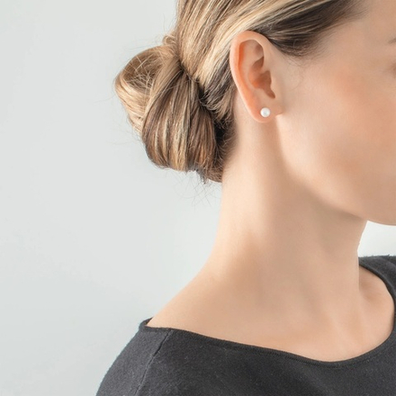 Серьги-пусеты Coeur de Lion White-Silver 1130/21-1417