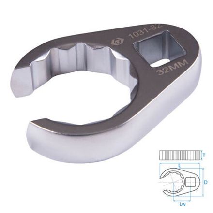 Цена на KING TONY (1031-32R) Ключ разрезной (воронья лапка) 32 мм, 1/2"