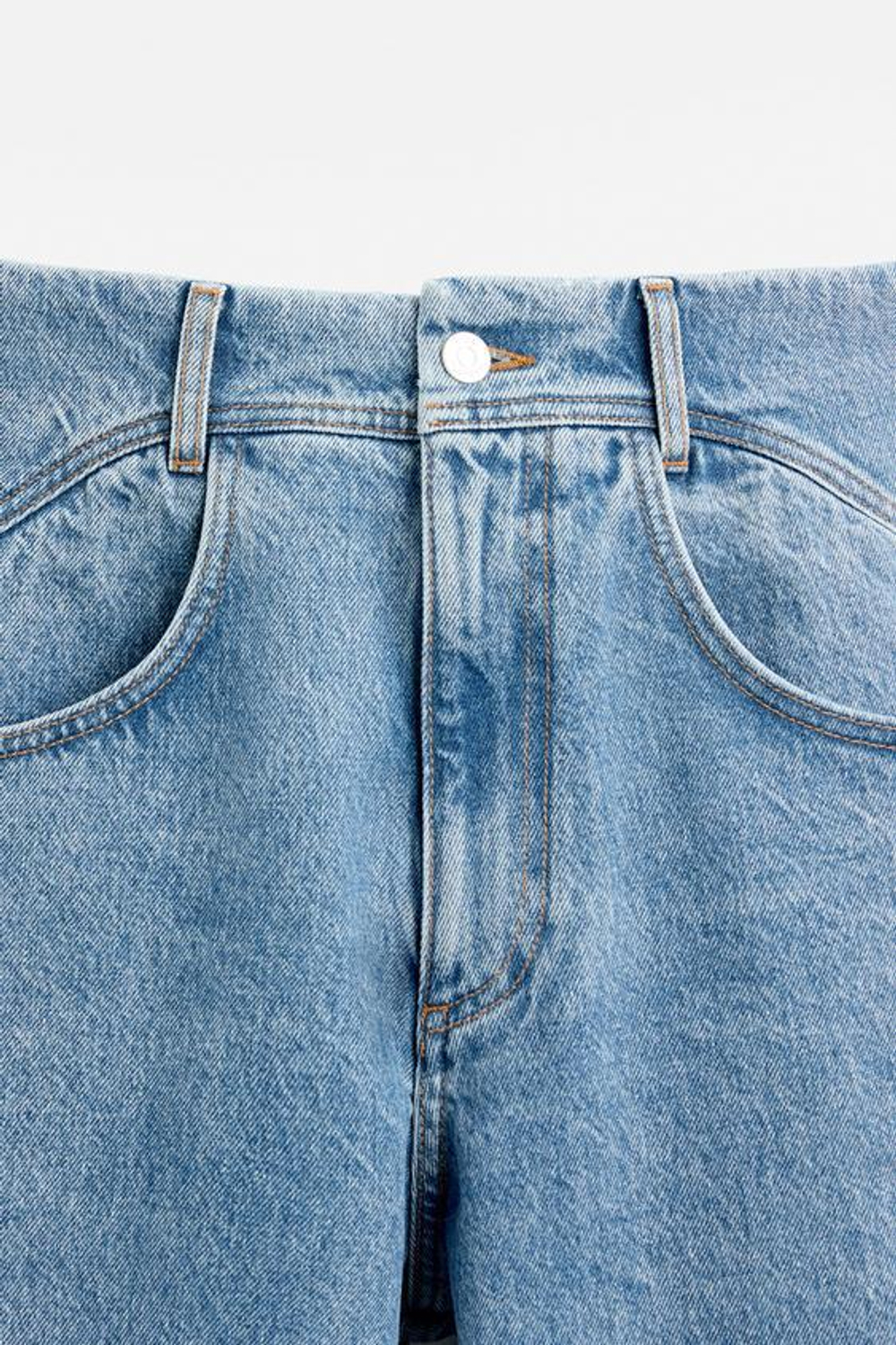 ZARA X NANUSHKA ДЖИНСЫ ШИРОКОГО КРОЯ, СИНИЙ