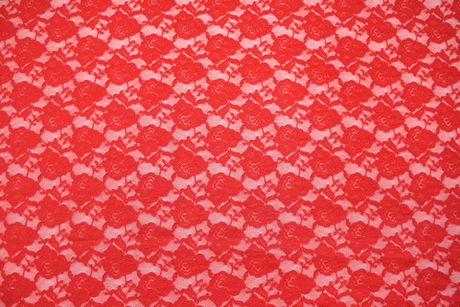 Гипюр стрейч алый