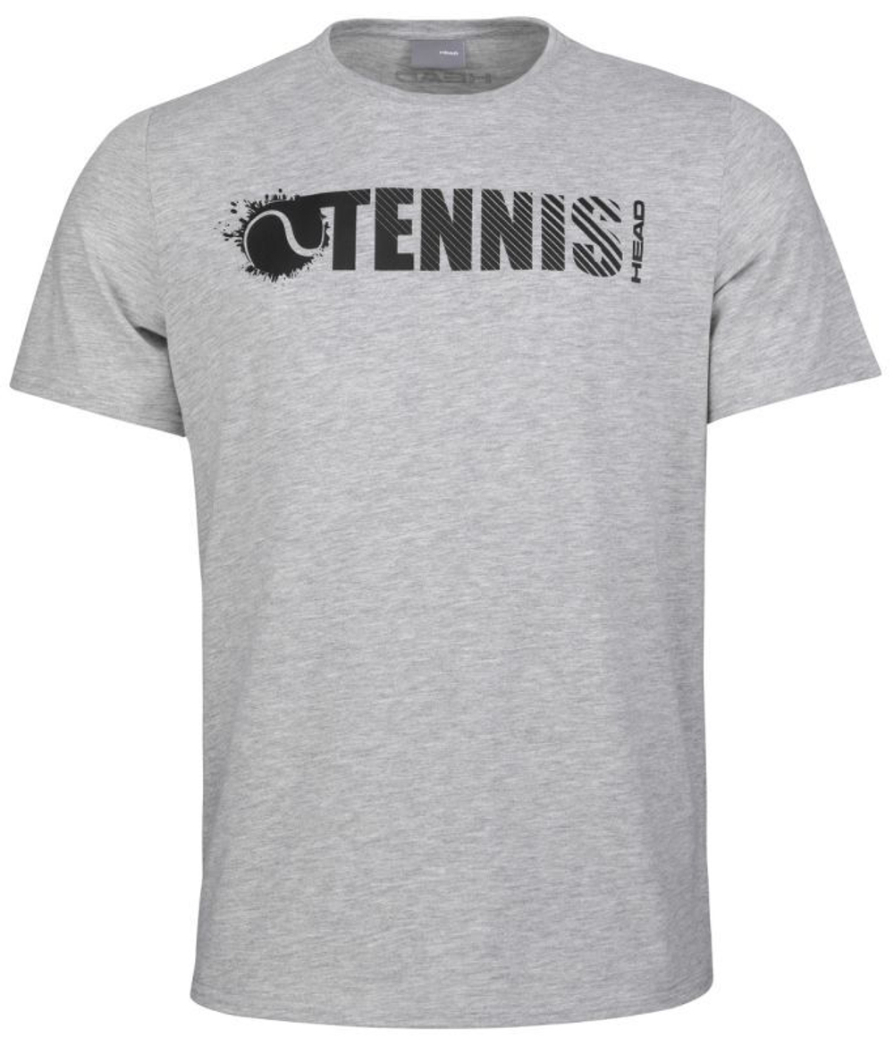 Футболка для мальчика теннисная Head Font T-Shirt B - grey melange