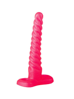 Спиралевидный гелевый плаг розового цвета - 15 см. (Цвет: розовый)