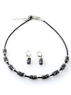 4223 Coeur de Lion колье и серьги c кристаллами Сваровски.