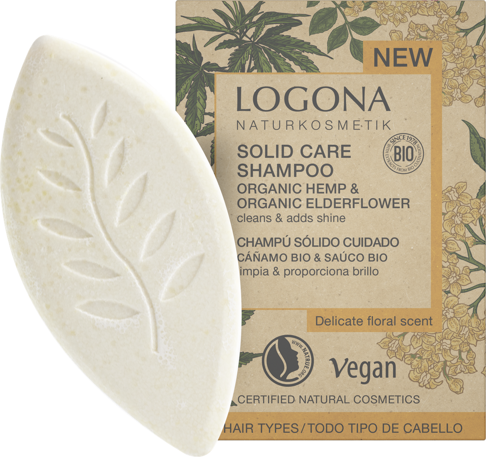 ШАМПУНЬ (ТВЕРДЫЙ) С БИО-КОНОПЛЕЙ И БИО-БУЗИНОЙ 60 г (LOGONA)
