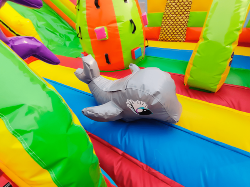 Коммерческий надувной батут «В гостях у дельфинов», 10*5*5 м