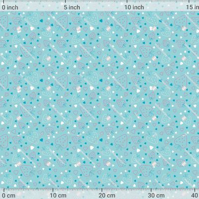 Ягодки и сердечки на голубом by AirinnArtStudio 882 DPI