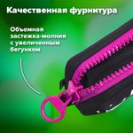 Пенал BRAUBERG с объемной "тракторной" молнией 1 отделение ткань 22х8х6 5 см "Anime girl" (2 штуки в упаковке)