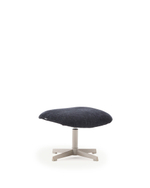 Teryl Пуф из шенилла синего цвета с серым металлом