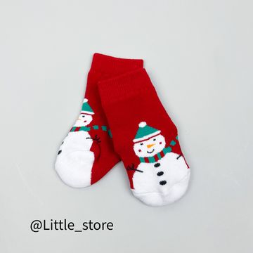 Носочки новогодние махровые "Снеговички"