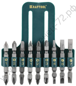 KRAFTOOL KraftMax 9 шт, Набор двусторонних бит (26060-H10)