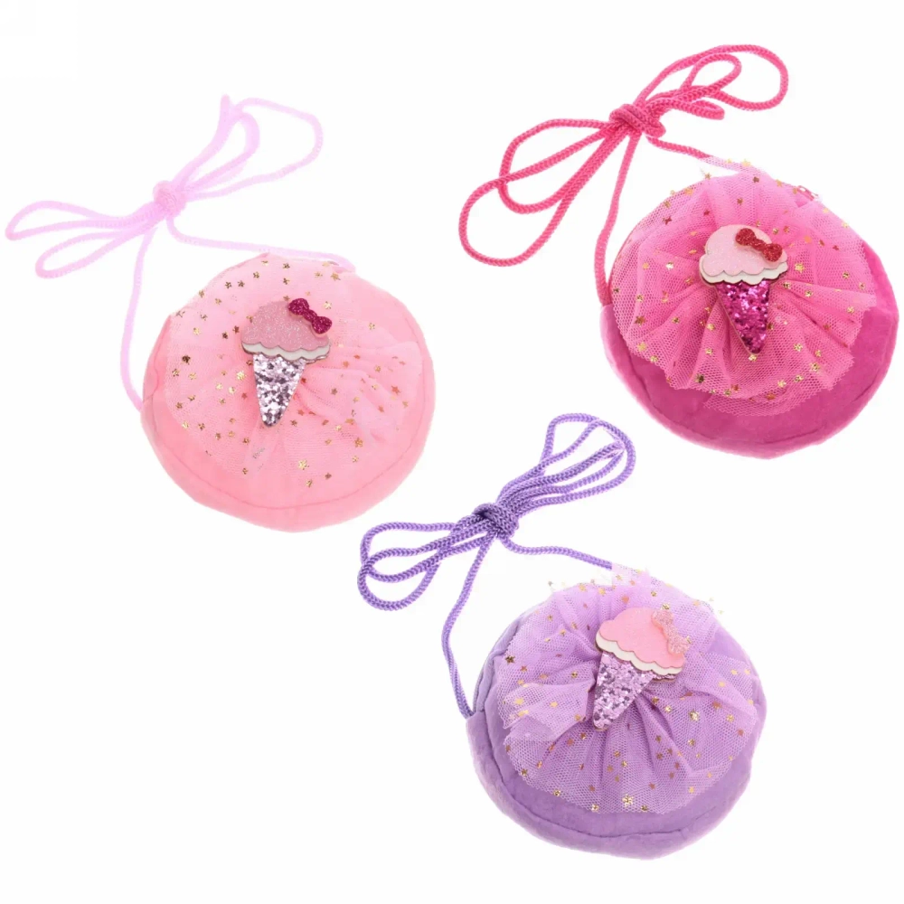 Сумочка детская «Little Fairy - Мороженое», цвет розовый, малиновый, сиреневый, 9см