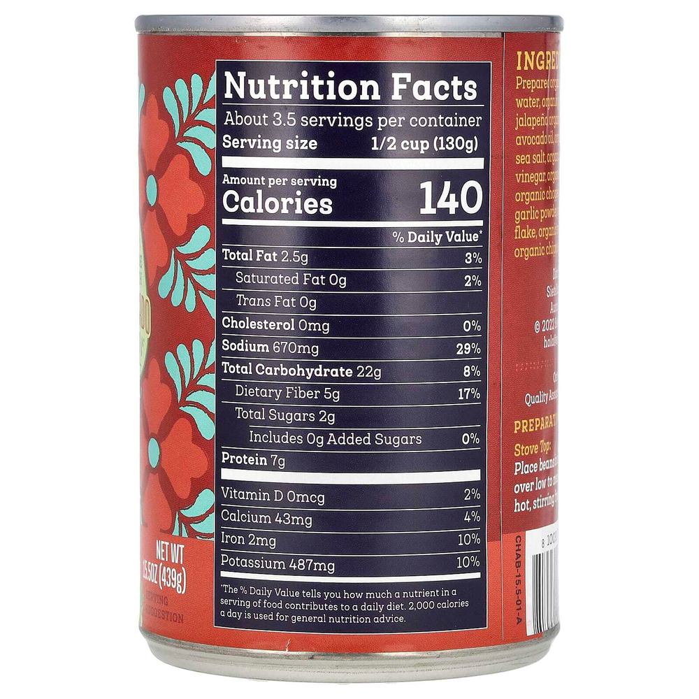 Siete, веганские бобы charro, 439 г (15,5 унции)