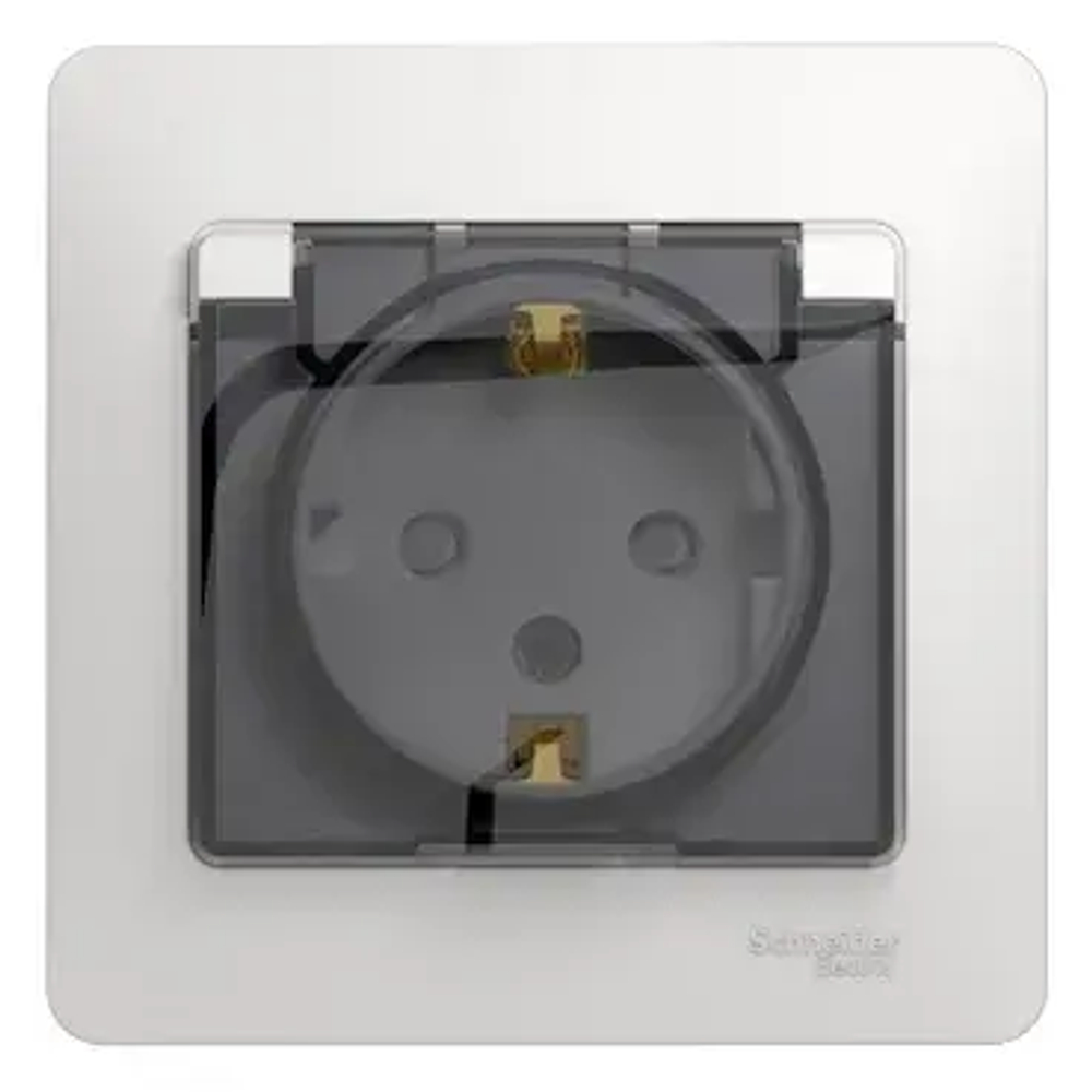 Розетка IP44 "Glossa" С/У с ЗК (250В, 16А, защит.шторки)