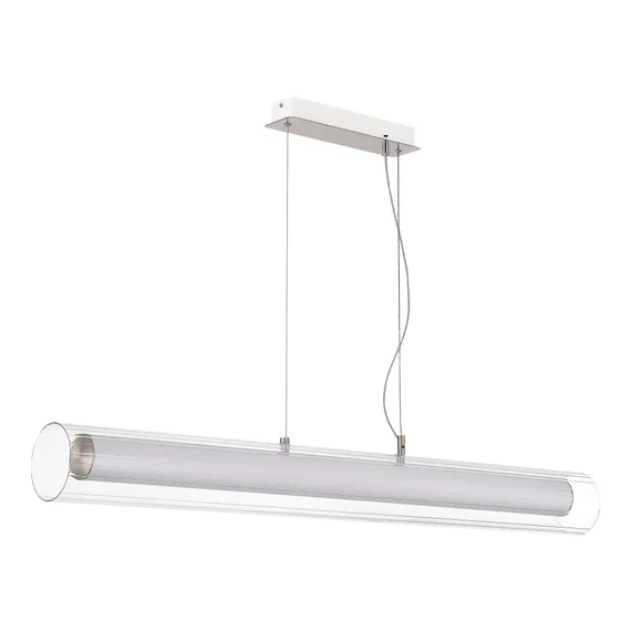 SL2010.113.01 Светильник подвесной ST-Luce Никель/Белый, Прозрачный LED 1*40W 3000K/4000K ENFYS
